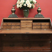 Load image into Gallery viewer, x SOLD Antique French Oak Writing Bureau c1830 – 3 Lower Drawers, Fitted Interior. B12591