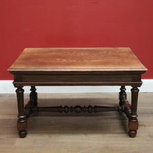Load image into Gallery viewer, x SOLD Antique French Oak Cross Stretcher Base Coffee Table or Side Lamp Table B11450