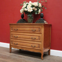 Load image into Gallery viewer, x SOLD Vintage French Chest of Drawer or Three Drawer Hall Cabinet or Cupboard Chest. B12196