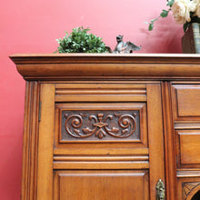 Load image into Gallery viewer, Antique English Edwardian Walnut 2 Door 2 Drawer Sideboard Cabinet B13011