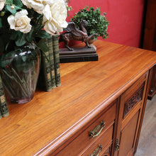 Load image into Gallery viewer, Antique English Edwardian Walnut 2 Door 2 Drawer Sideboard Cabinet B13011
