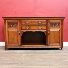 Load image into Gallery viewer, Antique English Edwardian Walnut 2 Door 2 Drawer Sideboard Cabinet B13011