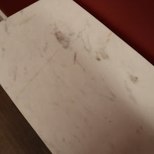 Load image into Gallery viewer, Vintage Modern Black Hand-Forged Metal Hall Console Table with White Marble Top. B12601