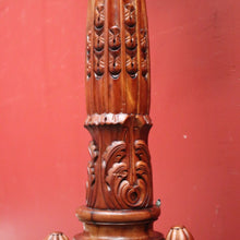 Load image into Gallery viewer, x SOLD Vintage Highly Ornate Mahogany Pedestal, with Tri-Leg Base for Plants or Statues B12187