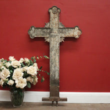 Load image into Gallery viewer, x SOLD Antique French Wrought Iron Crucifix, Cross, Memorial Cross, Decorative. B12146