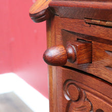 Load image into Gallery viewer, Vintage French Oak Writing Bureau with Drop Front Desk and Two Drawers on cabriole legs B12705