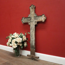 Load image into Gallery viewer, x SOLD Antique French Wrought Iron Crucifix, Cross, Memorial Cross, Decorative. B12146