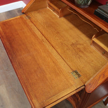 Load image into Gallery viewer, Vintage French Oak Writing Bureau with Drop Front Desk and Two Drawers on cabriole legs B12705