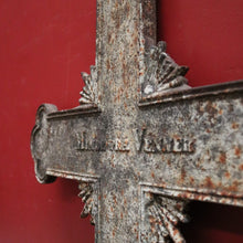 Load image into Gallery viewer, x SOLD Antique French Wrought Iron Crucifix, Cross, Memorial Cross, Decorative. B12146
