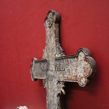 Load image into Gallery viewer, x SOLD Antique French Wrought Iron Crucifix, Cross, Memorial Cross, Decorative. B12146