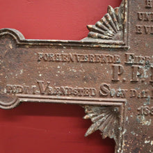 Load image into Gallery viewer, x SOLD Antique French Wrought Iron Crucifix, Cross, Memorial Cross, Decorative. B12146
