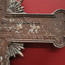 Load image into Gallery viewer, x SOLD Antique French Wrought Iron Crucifix, Cross, Memorial Cross, Decorative. B12146