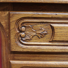 Load image into Gallery viewer, Vintage French Oak Lamp Bedside Table or Lingerie Chest Compact Set of 4 Drawers Brass Handles B12806