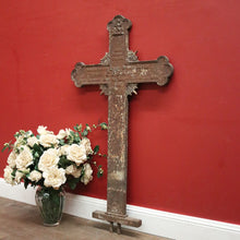 Load image into Gallery viewer, x SOLD Antique French Wrought Iron Crucifix, Cross, Memorial Cross, Decorative. B12146