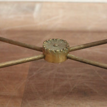 Load image into Gallery viewer, x SOLD Vintage Glass and Brass Coffee Table with Bamboo-Style Legs and Tassel Detailing. B12596