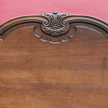 Load image into Gallery viewer, Antique French oak queen size bed frame with carved headboard. B13020