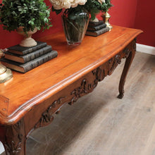 Load image into Gallery viewer, x SOLD Brigitte Forestier Cherrywood Two Drawer Hall Console Sofa Entry Table. B12598