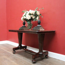 Load image into Gallery viewer, x SOLD Antique English Sofa Table, Hall Table or Console Table, Rosewood, Tapered Pedestals. B12183