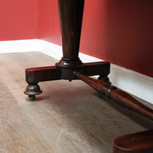 Load image into Gallery viewer, x SOLD Antique English Sofa Table, Hall Table or Console Table, Rosewood, Tapered Pedestals. B12183