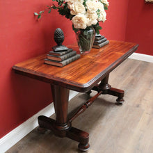 Load image into Gallery viewer, x SOLD Antique English Sofa Table, Hall Table or Console Table, Rosewood, Tapered Pedestals. B12183