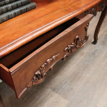 Load image into Gallery viewer, x SOLD Brigitte Forestier Cherrywood Two Drawer Hall Console Sofa Entry Table. B12598