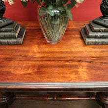 Load image into Gallery viewer, x SOLD Antique English Sofa Table, Hall Table or Console Table, Rosewood, Tapered Pedestals. B12183