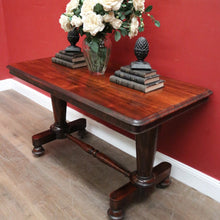 Load image into Gallery viewer, x SOLD Antique English Sofa Table, Hall Table or Console Table, Rosewood, Tapered Pedestals. B12183