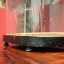 Load image into Gallery viewer, x SOLD Antique Glass Dome and Wooden Base, Statue, Religious, Clock Cover, Taxidermy Dome. B12125