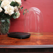 Load image into Gallery viewer, x SOLD Antique Glass Dome and Wooden Base, Statue, Religious, Clock Cover, Taxidermy Dome. B12125