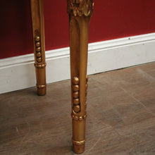 Load image into Gallery viewer, x SOLD French Hall Table with Gilt Base and Rouge & Cream Marble Top. B12599
