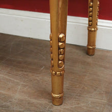 Load image into Gallery viewer, x SOLD French Hall Table with Gilt Base and Rouge & Cream Marble Top. B12599