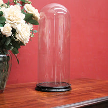 Load image into Gallery viewer, Antique Glass Dome and Wooden Base, Statue, Religious, Clock Cover, Taxidermy Dome. B12093
