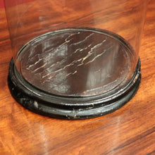 Load image into Gallery viewer, Antique Glass Dome and Wooden Base, Statue, Religious, Clock Cover, Taxidermy Dome. B12093