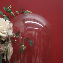 Load image into Gallery viewer, Antique Glass Dome and Wooden Base, Statue, Religious, Clock Cover, Taxidermy Dome. B12093