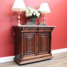 Load image into Gallery viewer, Antique French Oak Cabinet – Elegant Two Door, Two Drawer with Key. B12616