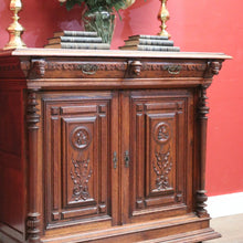 Load image into Gallery viewer, Antique French Oak Cabinet – Elegant Two Door, Two Drawer with Key. B12616