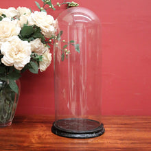 Load image into Gallery viewer, Antique Glass Dome and Wooden Base, Statue, Religious, Clock Cover, Taxidermy Dome. B12093