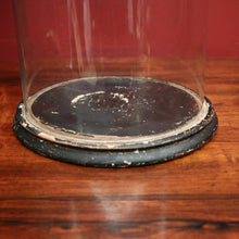 Load image into Gallery viewer, x SOLD Antique Glass Dome and Wooden Base, Statue, Religious, Clock Cover, Taxidermy Dome. B 12094