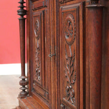Load image into Gallery viewer, Antique French Oak Cabinet – Elegant Two Door, Two Drawer with Key. B12616