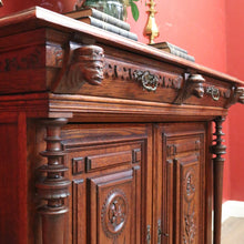 Load image into Gallery viewer, Antique French Oak Cabinet – Elegant Two Door, Two Drawer with Key. B12616