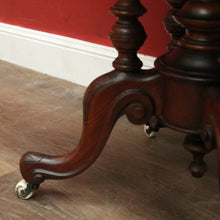 Load image into Gallery viewer, x SOLD Antique English Side Table, Lamp or Hall Table, Birdcage Base, Burr Walnut. B12184