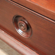 Load image into Gallery viewer, x SOLD Vintage Australian Cedar Bookcase – Four Shelves, Three Drawers, Carved Detail. B12614