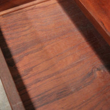 Load image into Gallery viewer, x SOLD Vintage Australian Cedar Bookcase – Four Shelves, Three Drawers, Carved Detail. B12614