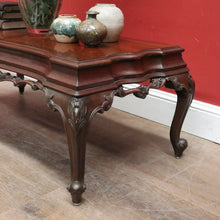 Load image into Gallery viewer, x SOLD Vintage Cedar Coffee Table – Shaped Top with Carved Legs, Elegant Design. B12610
