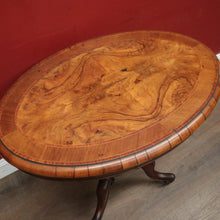 Load image into Gallery viewer, x SOLD Antique English Side Table, Lamp or Hall Table, Birdcage Base, Burr Walnut. B12184