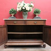Load image into Gallery viewer, French farmhouse sideboard with two drawers two door cupboard and marble top. B12763