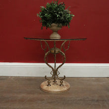 Load image into Gallery viewer, x SOLD A Mid-century Lamp or Side Table, Glass, Brass and Marble Tri-leg Pedestal Base. B12185