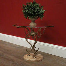 Load image into Gallery viewer, x SOLD A Mid-century Lamp or Side Table, Glass, Brass and Marble Tri-leg Pedestal Base. B12185