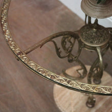 Load image into Gallery viewer, x SOLD A Mid-century Lamp or Side Table, Glass, Brass and Marble Tri-leg Pedestal Base. B12185