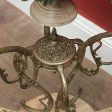 Load image into Gallery viewer, x SOLD A Mid-century Lamp or Side Table, Glass, Brass and Marble Tri-leg Pedestal Base. B12185